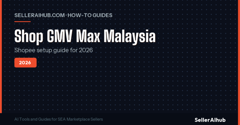 Shop GMV Max Malaysia 2026: Shopee Setup Guide
